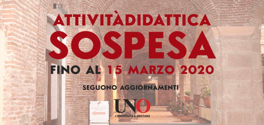 Sospensione delle attività didattiche fino al 15 marzo 2020