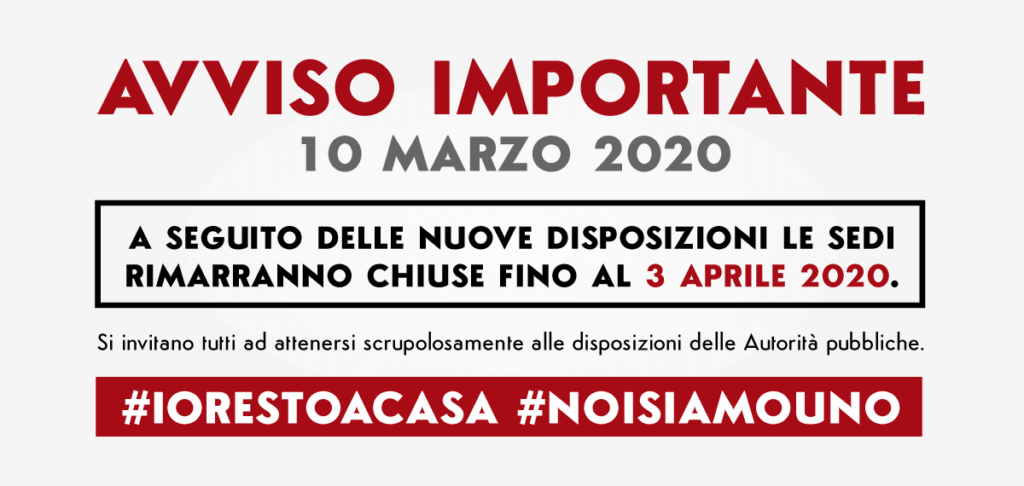 Coronavirus – Aggiornamento (1) del 10 marzo